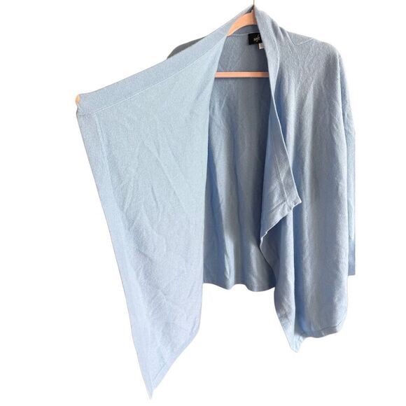 Soft by Naadam Womens Light Blue 100% Cashmere Open Front Cardigan Size Small - Picture 15 of 16